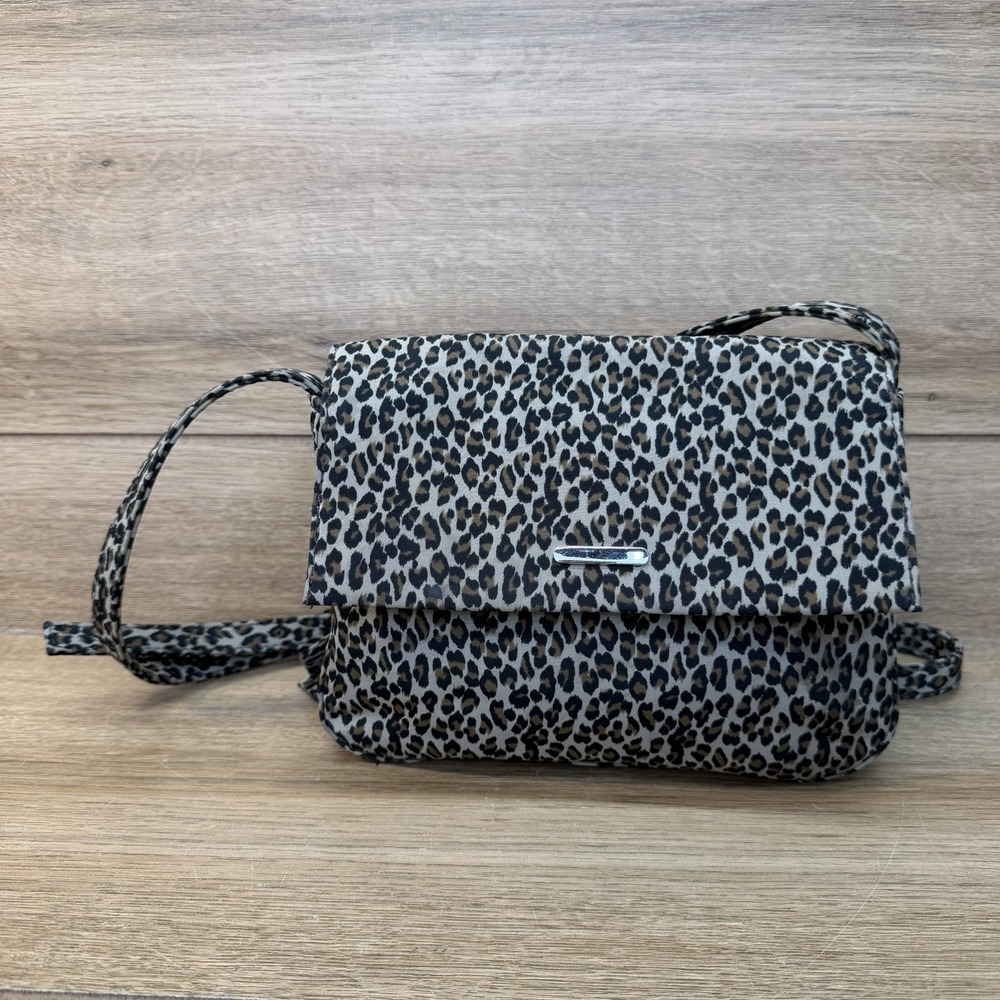Vintage St John's Bay Animal Print Crossbody Flap Bag Cheetah Leopard Print Y2K